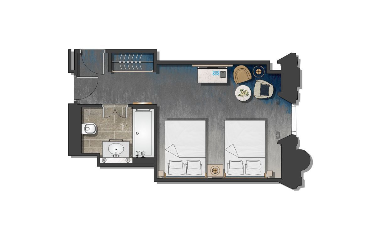 Heritage double double floor plan The College Green Hotel