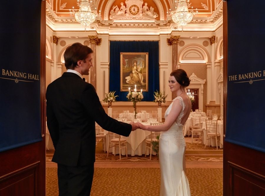 Wedding Couple in The Banking Hall