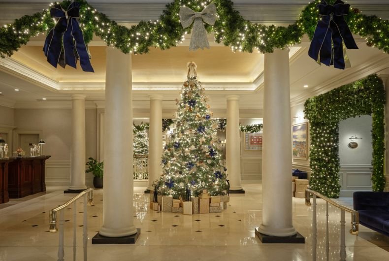 Christmas Tree in Lobby of The College Green Hotel Dublin